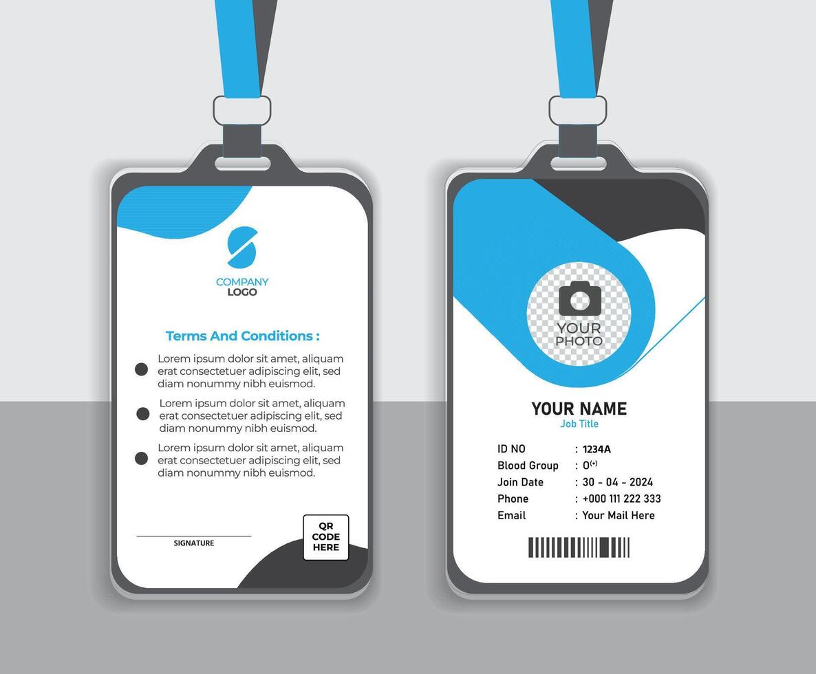 creative id card template vector