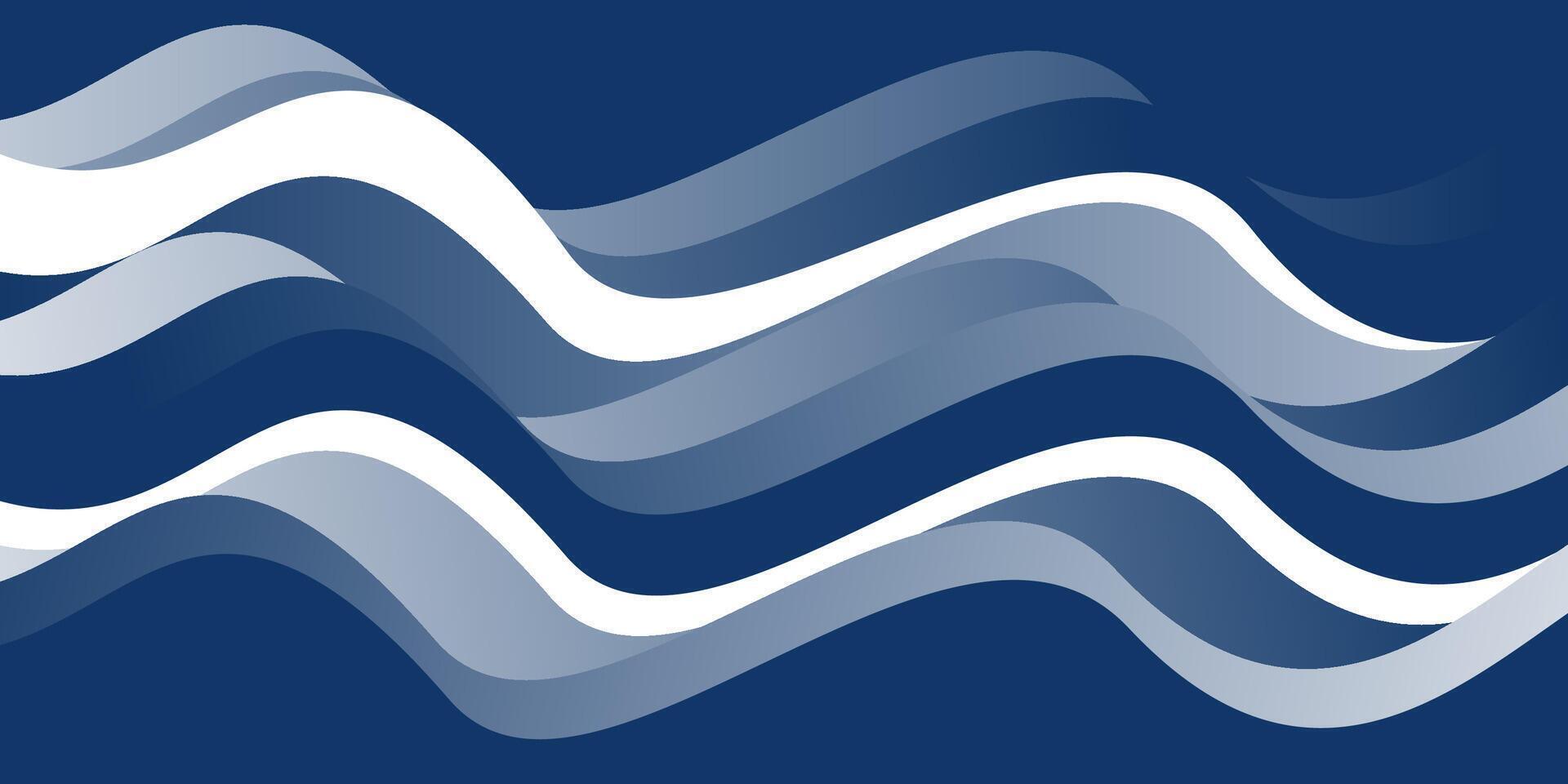 Blue gradient abstract modern wave background vector