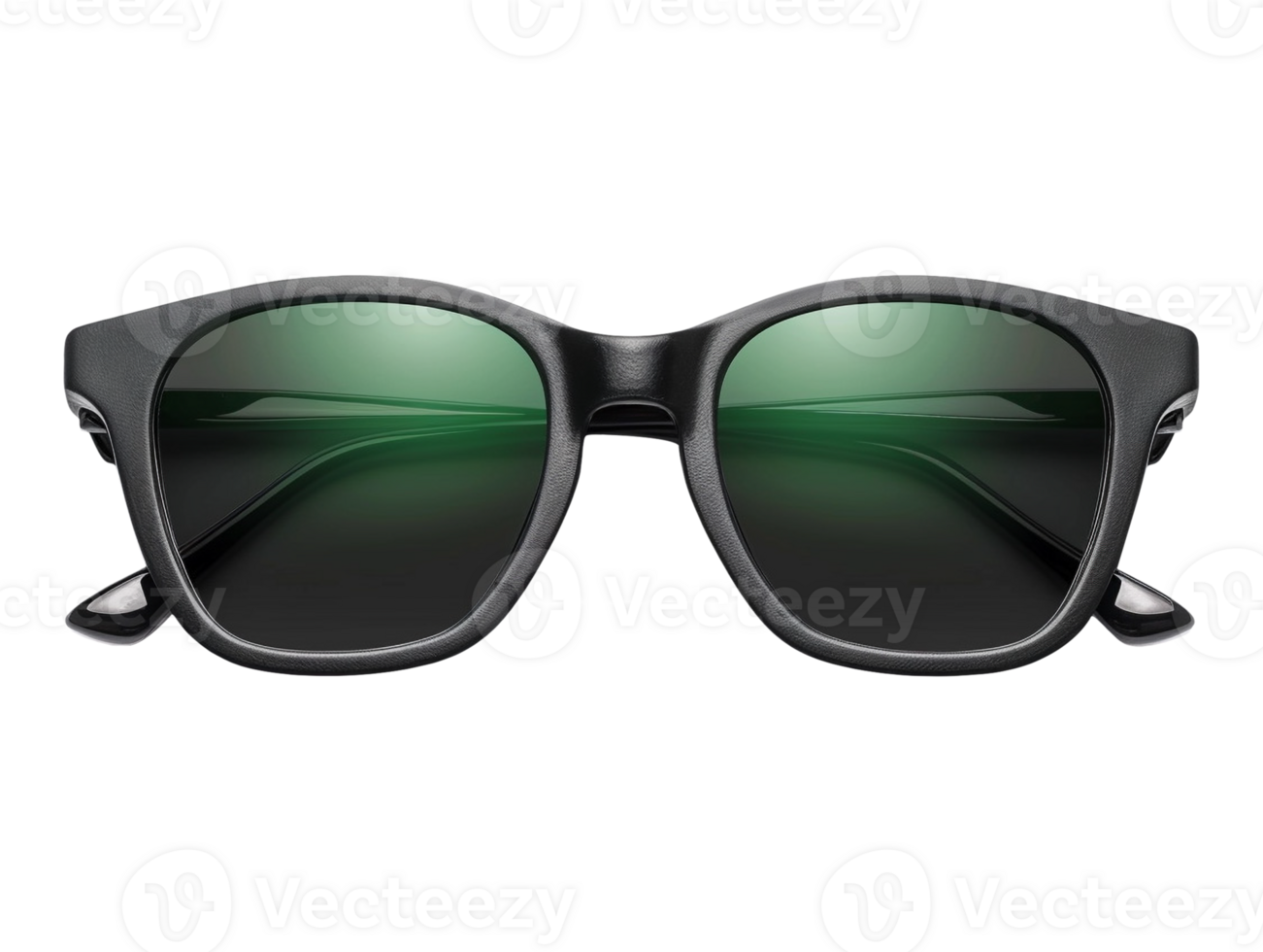 sunglasses with green reflection on transparent background png