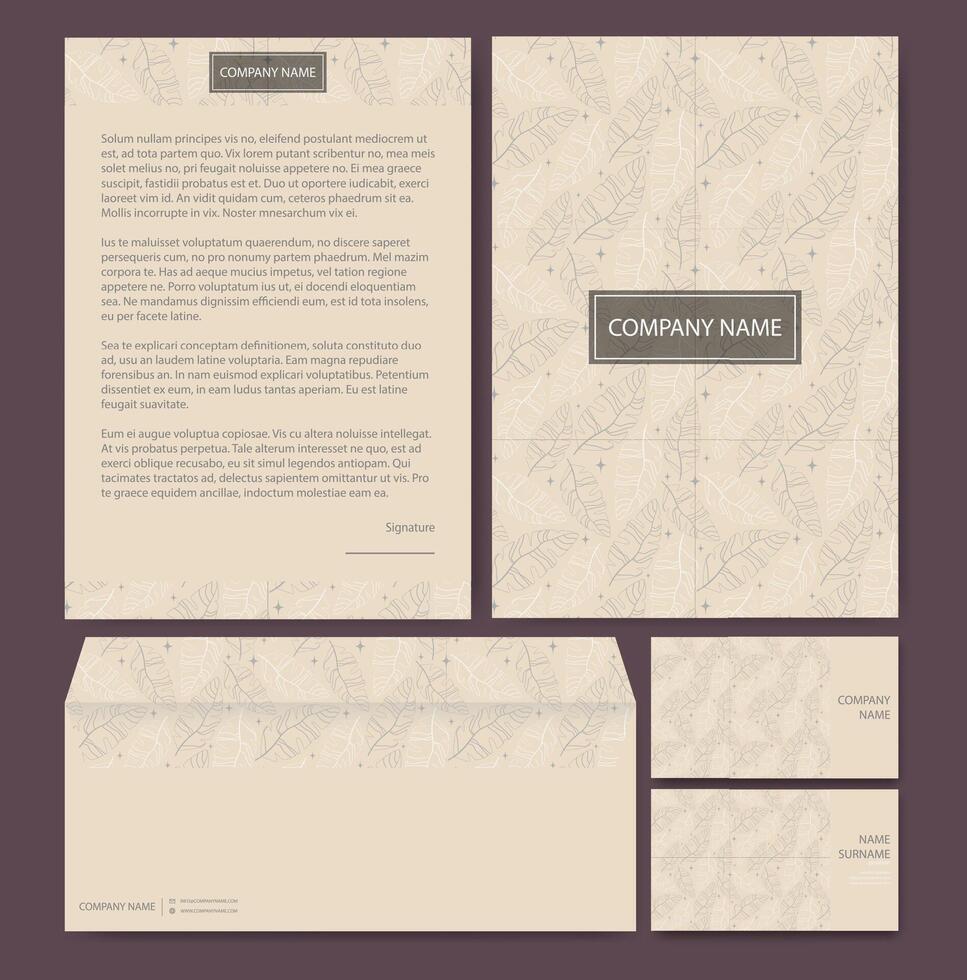 Corporate identity business set. Modern stationery template design. Brochure, flyer Digital Communication vector
