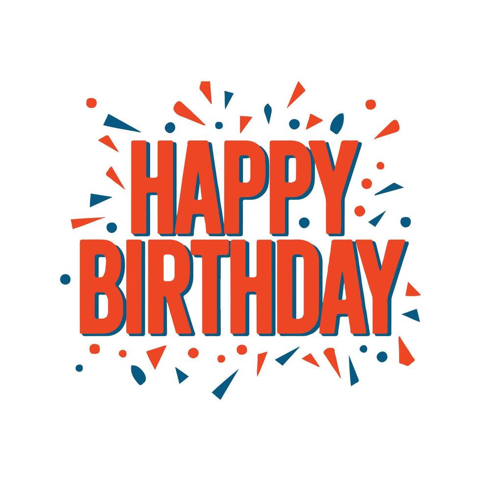 Happy Birthday modern calligraphy text vector