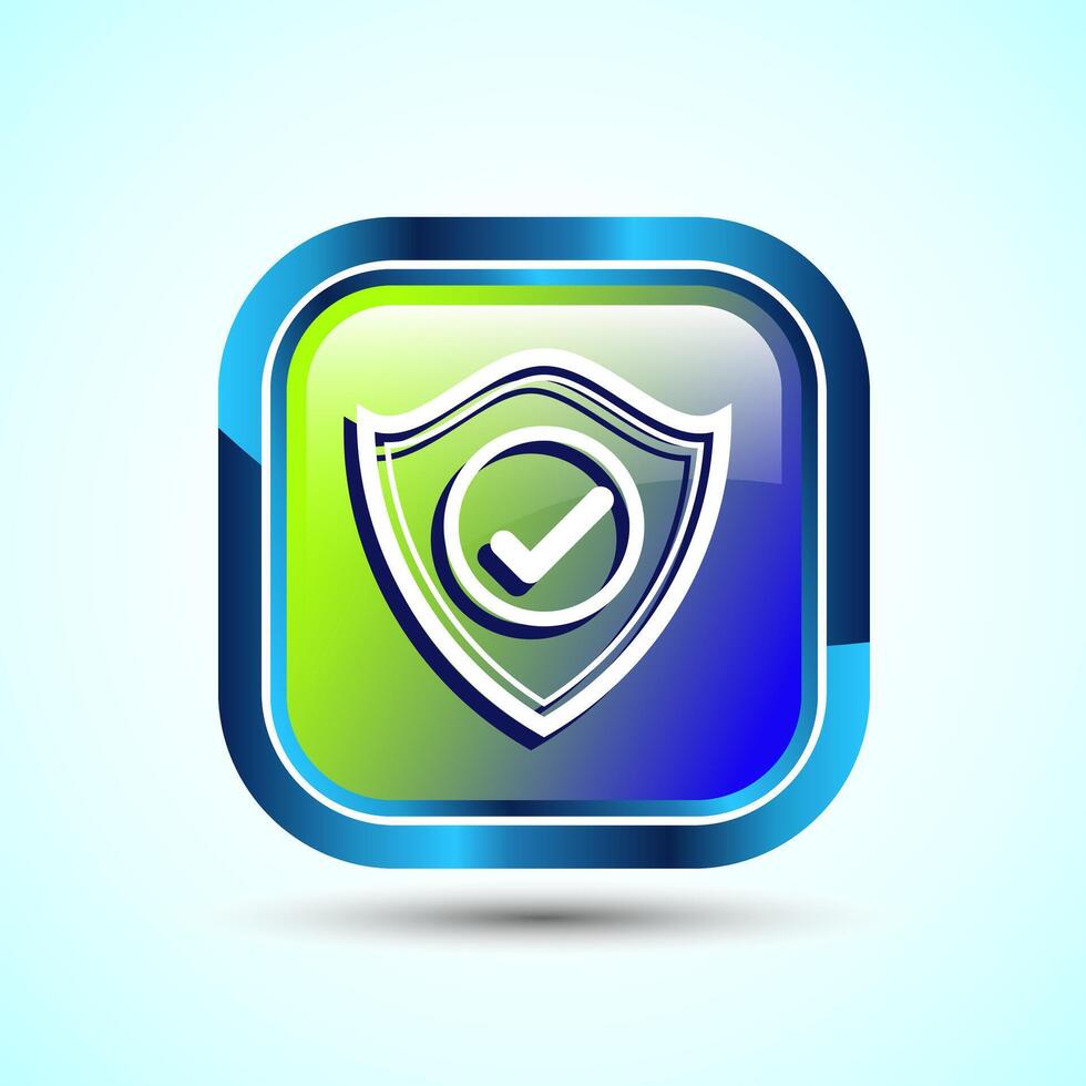 Shield Icon Button Design Illustration3 vector