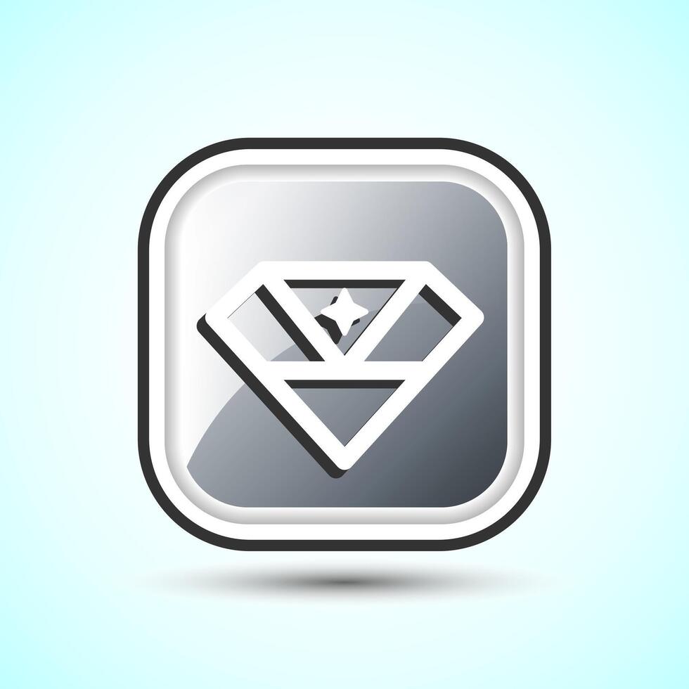 Diamond Icon Button Design Illustration. Jewel and Gem Icon11 vector