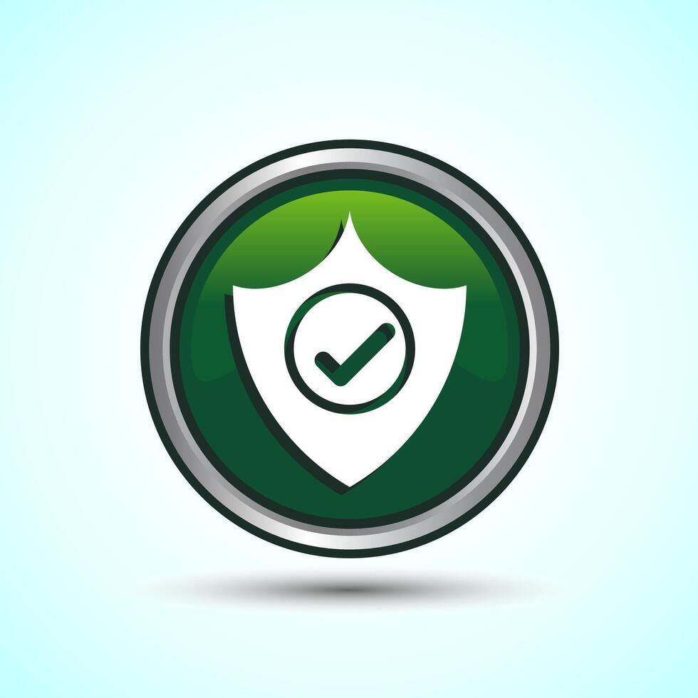 Shield Icon Button Design Illustration. Security Icon vector