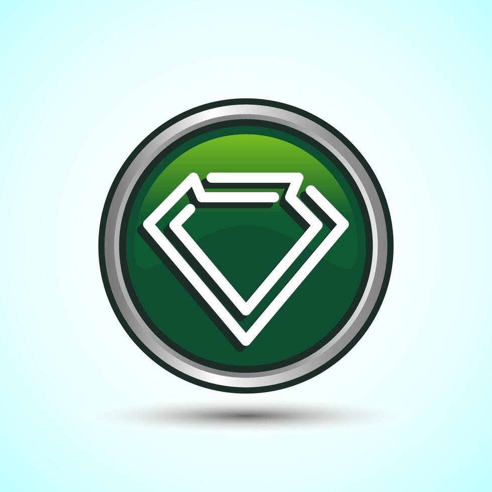 Diamond Icon Button Design Illustration. Jewel and Gem Icon7 vector