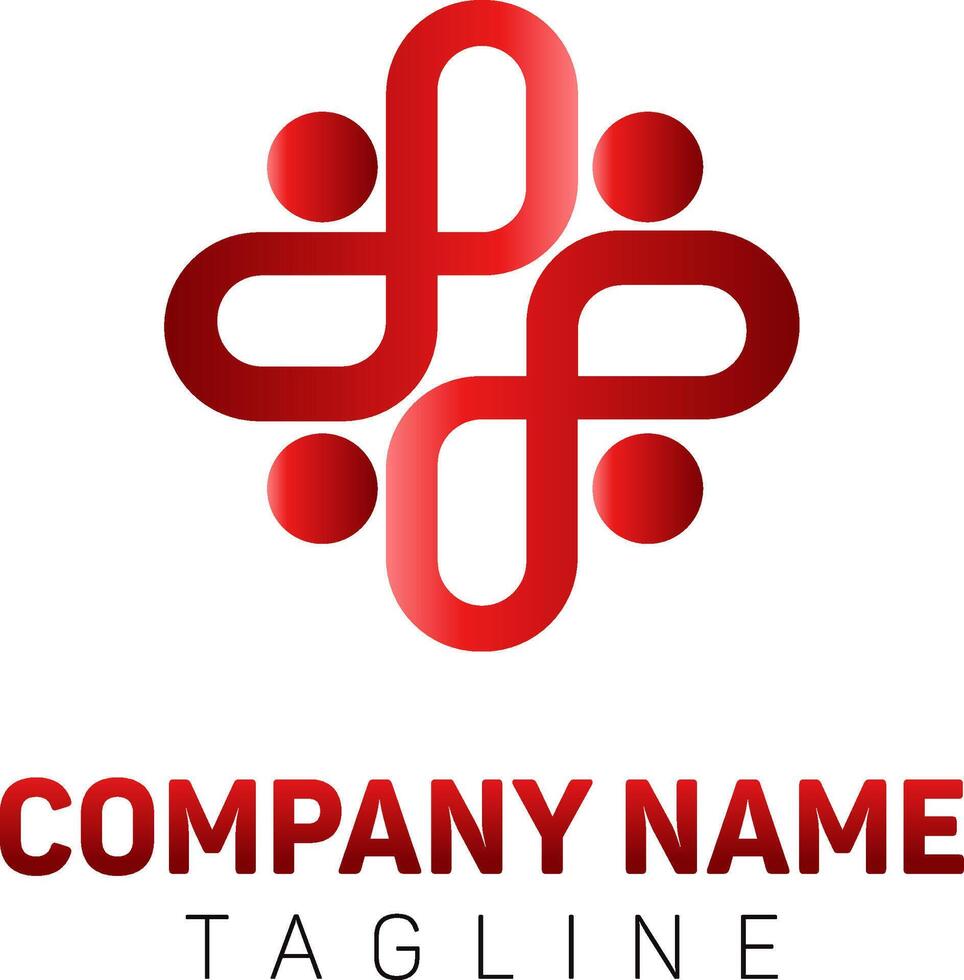 Letter logo red vector