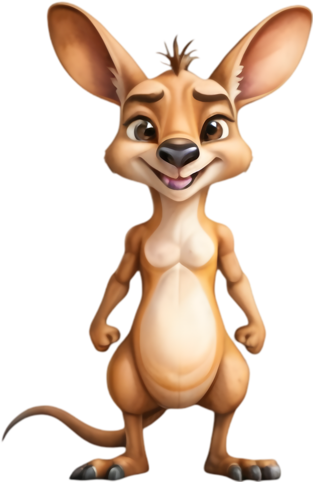 Adorable Kangaroo Art for Childrens Books. . png