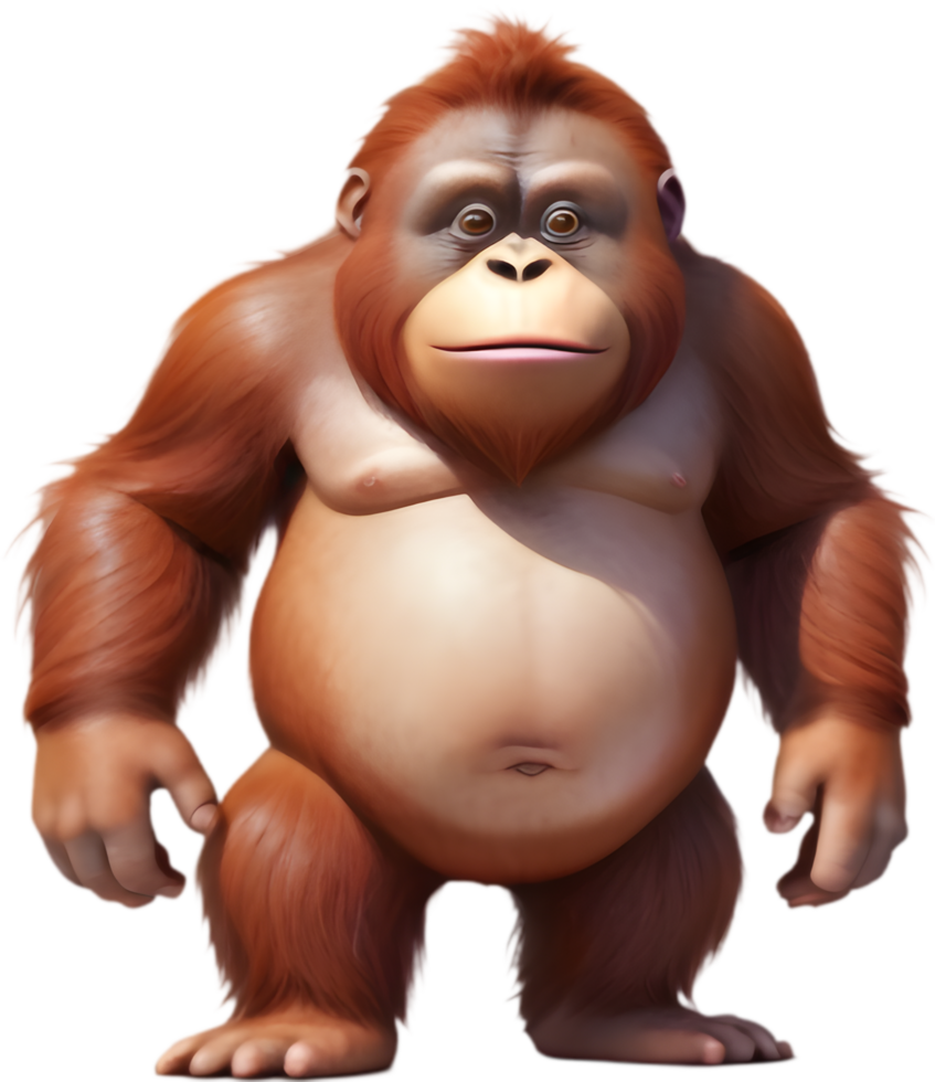 Playful Orangutan Clipart for Kids Blogs. . png