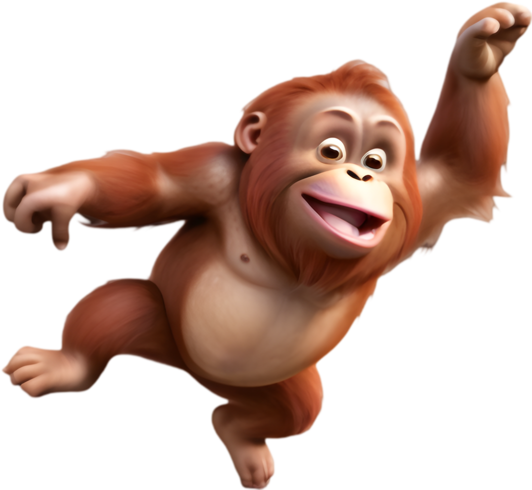 Lovely Orangutan Clipart for Scrapbooking Projects. . png