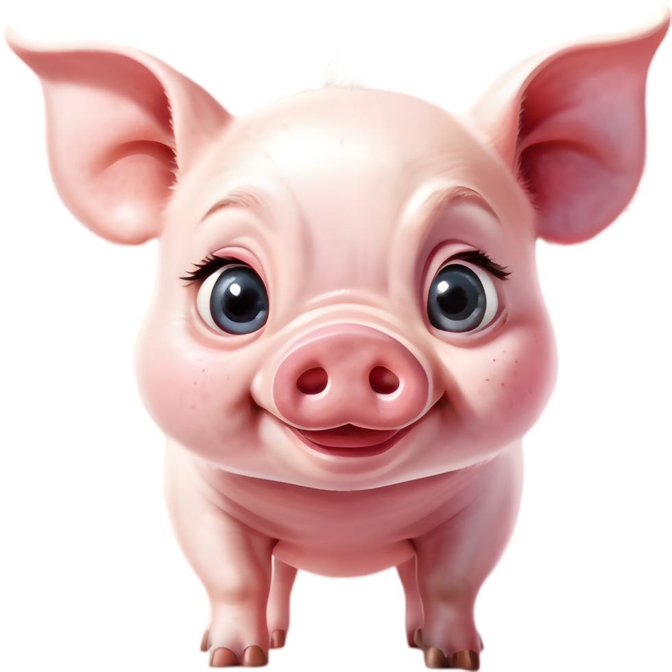 vibrante rosado cerdo dibujos animados para para niños fiestas. . png