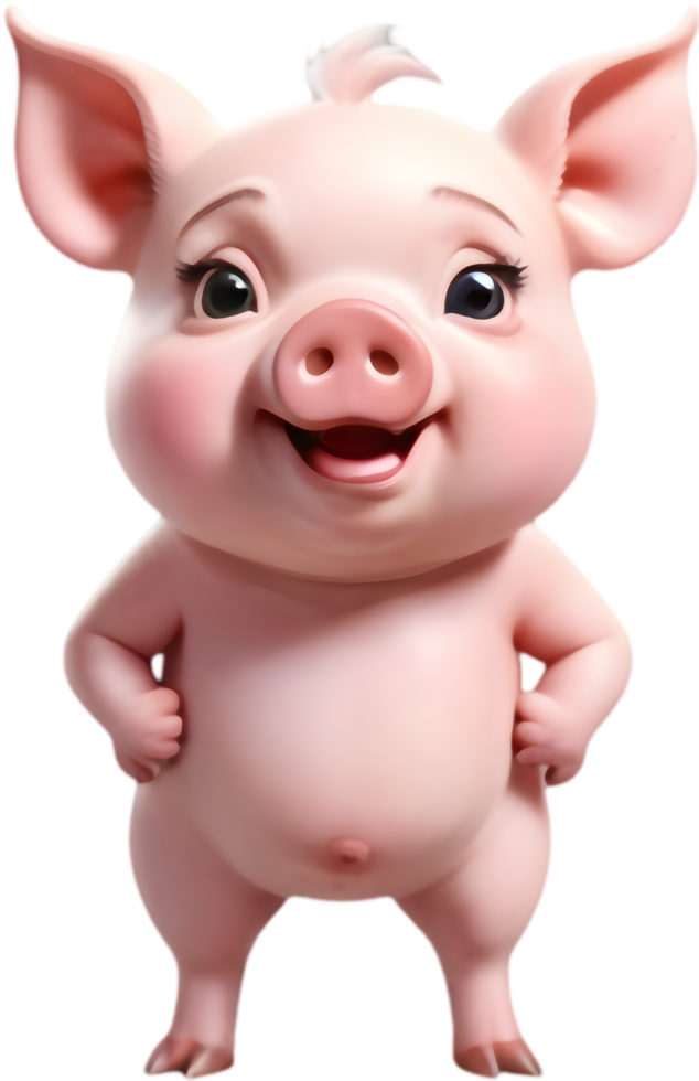 adorável Rosa porco Projeto para local na rede Internet bandeiras. . png