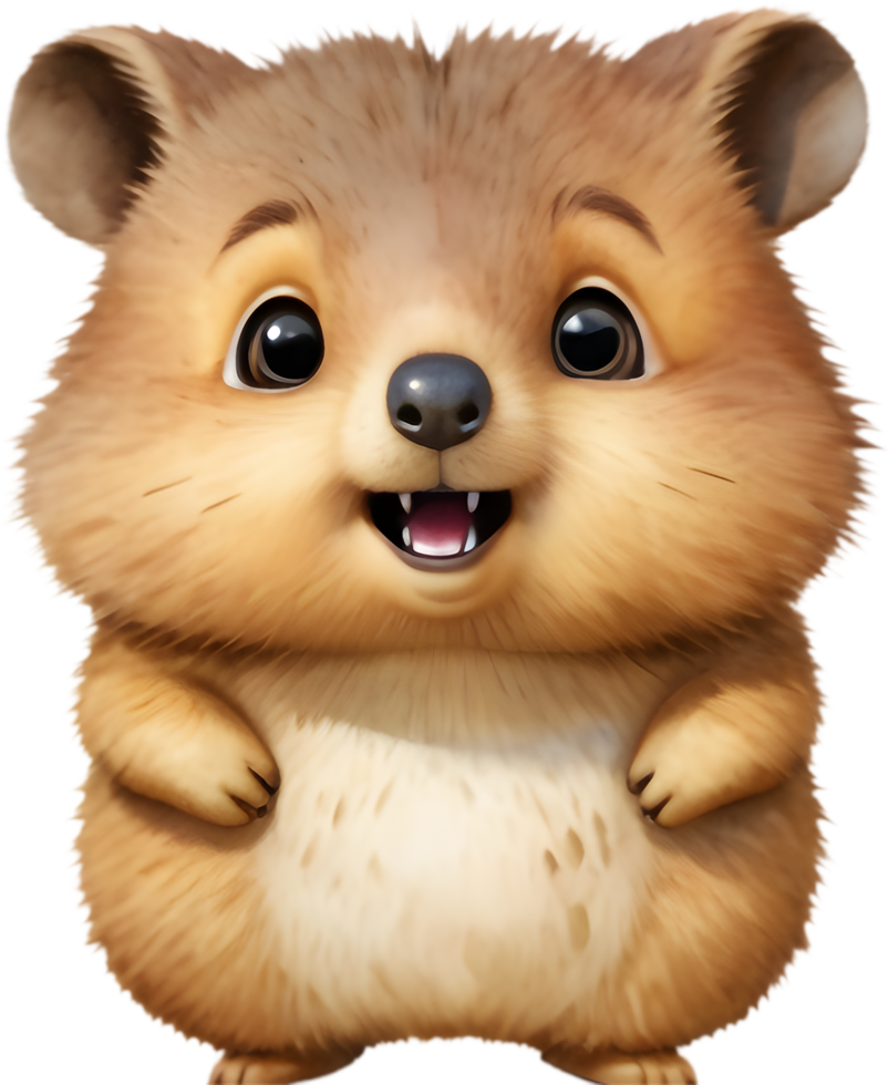Adorable Quokka Cartoon Clipart for Greeting Cards and Invitations . png