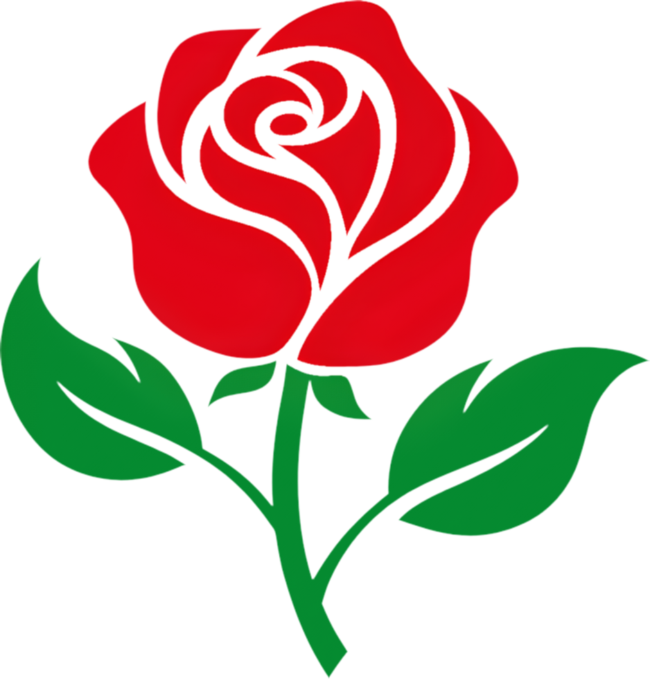 Attractive Red Rose Stencil Clipart Embroidery Supplies. . png