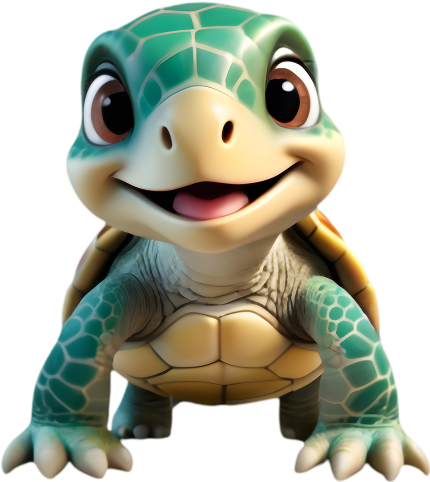 Adorable Sea Turtle Cartoon Clipart Ideal for Websites and Blogs. . png