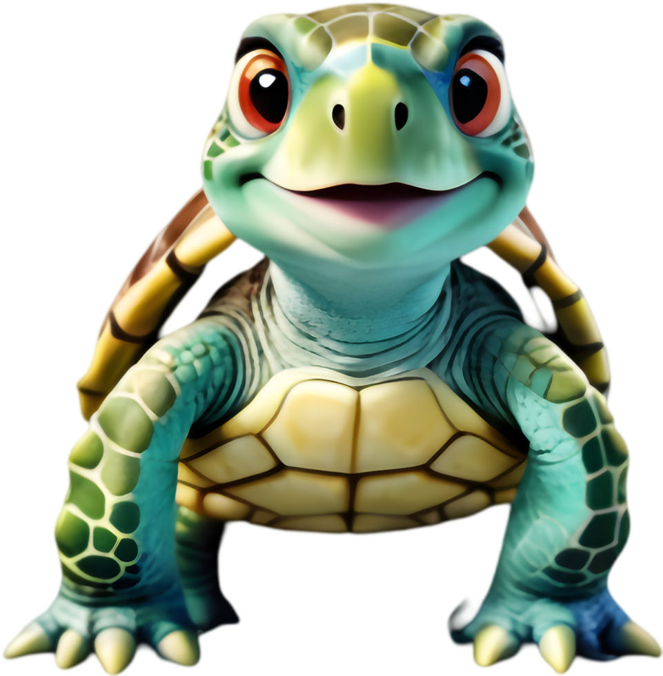Captivating Sea Turtle Cartoon Clipart Ideal for Social Media Posts. . png