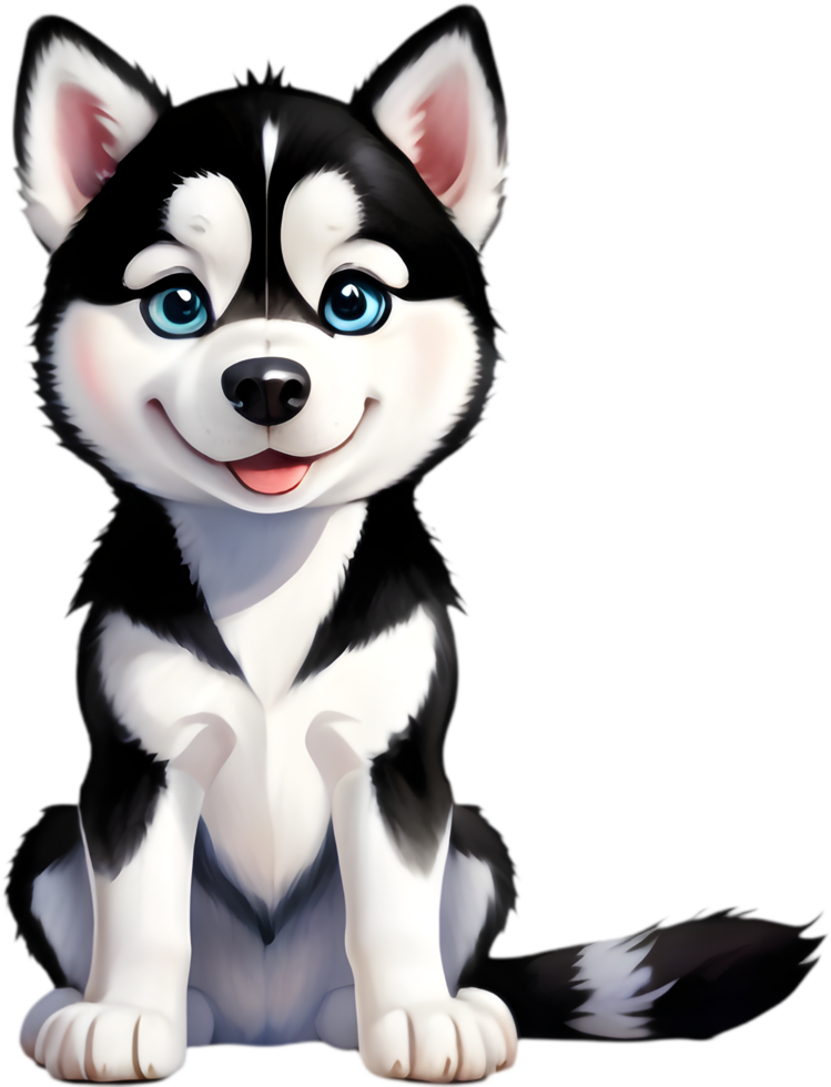 Happy Husky Clipart for Artistic Design Use. . png