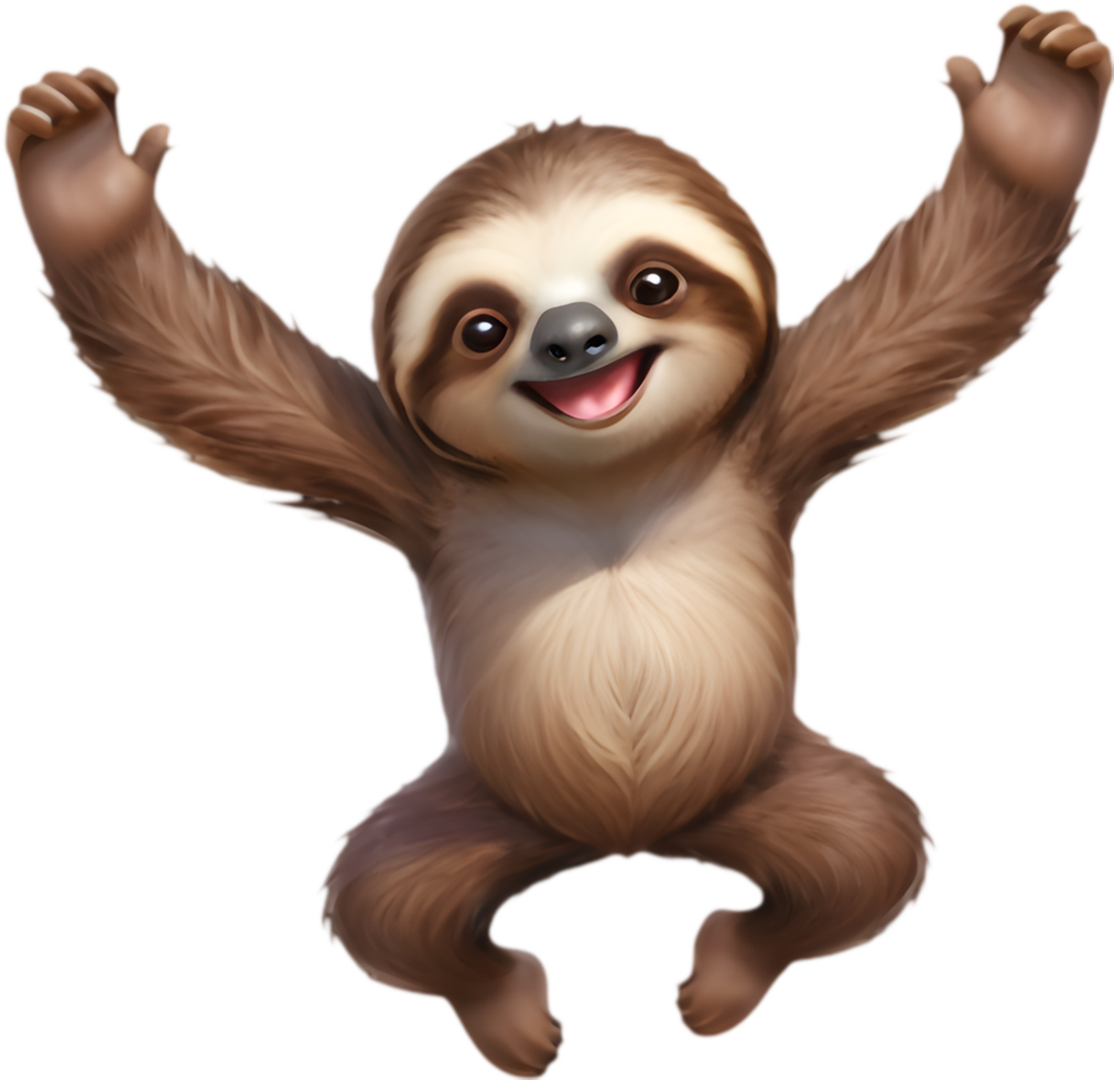 Cute Sloth Clipart for Kids Digital Art. . png
