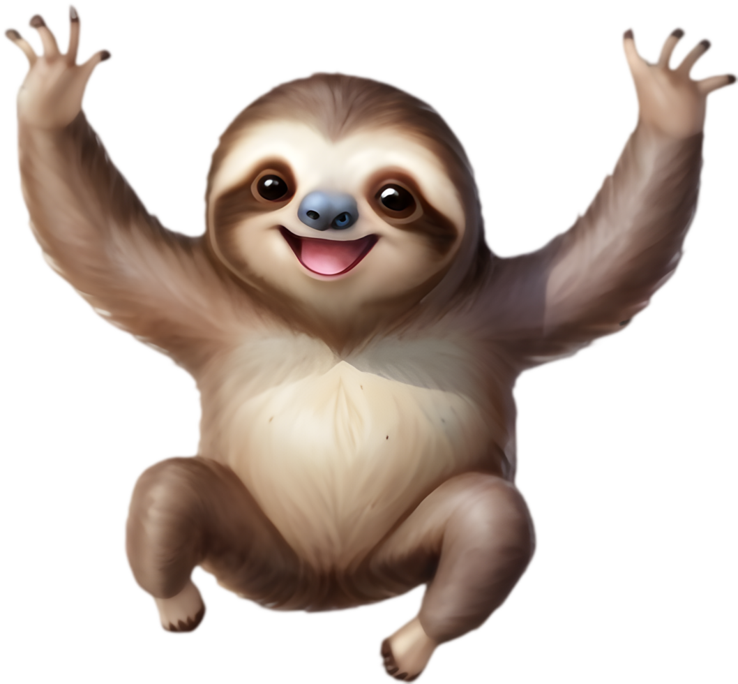 Fun Sloth Cartoon for Unique Creative Designs. . png