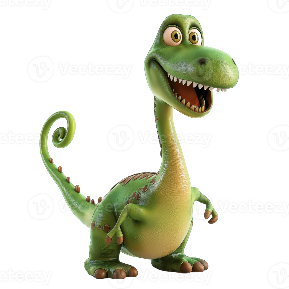 Cheerful Dinosaur with a Radiant Smile png