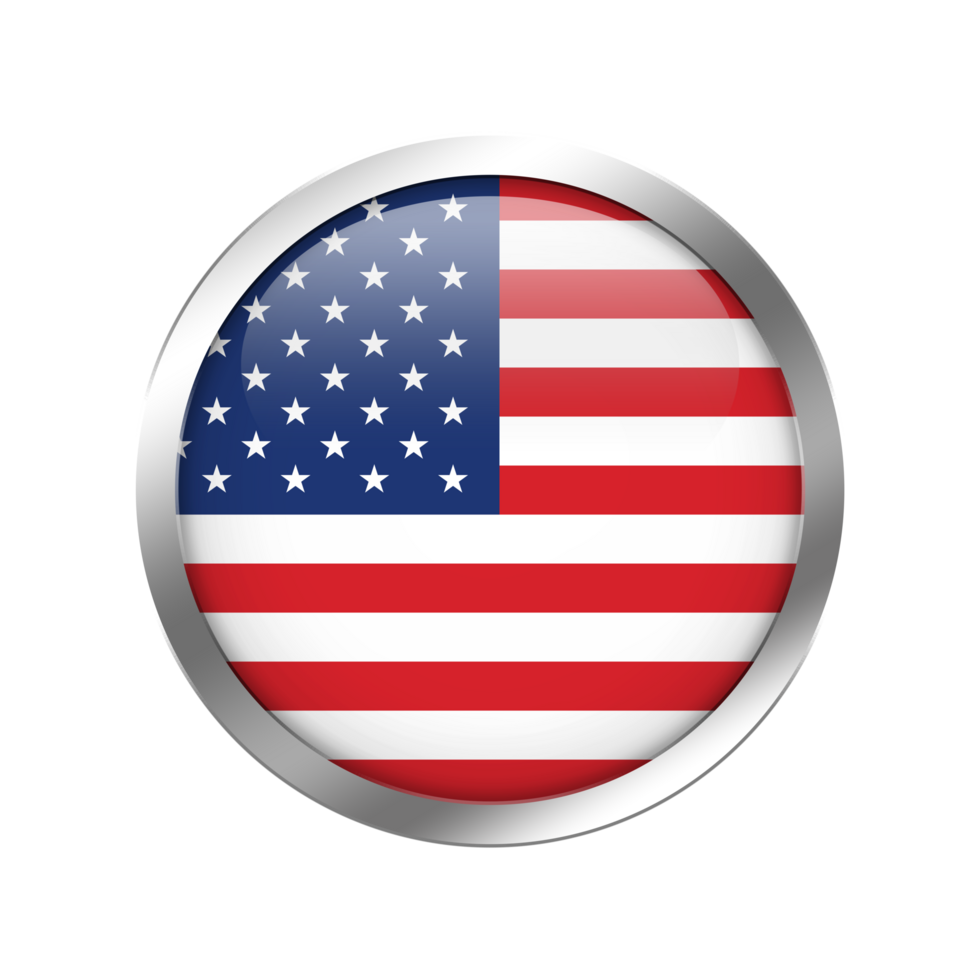 Flag button of USA png