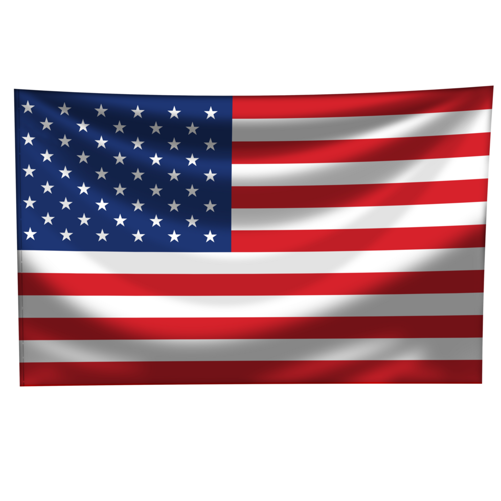 Hanging flag of USA png