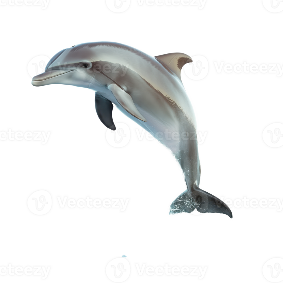 Joyful Dolphin in Mid-Leap with Crystal Clear Waters png