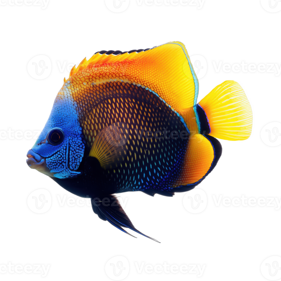 Colorful Tropical Fish Gliding Gracefully in Pristine Aquarium Waters png