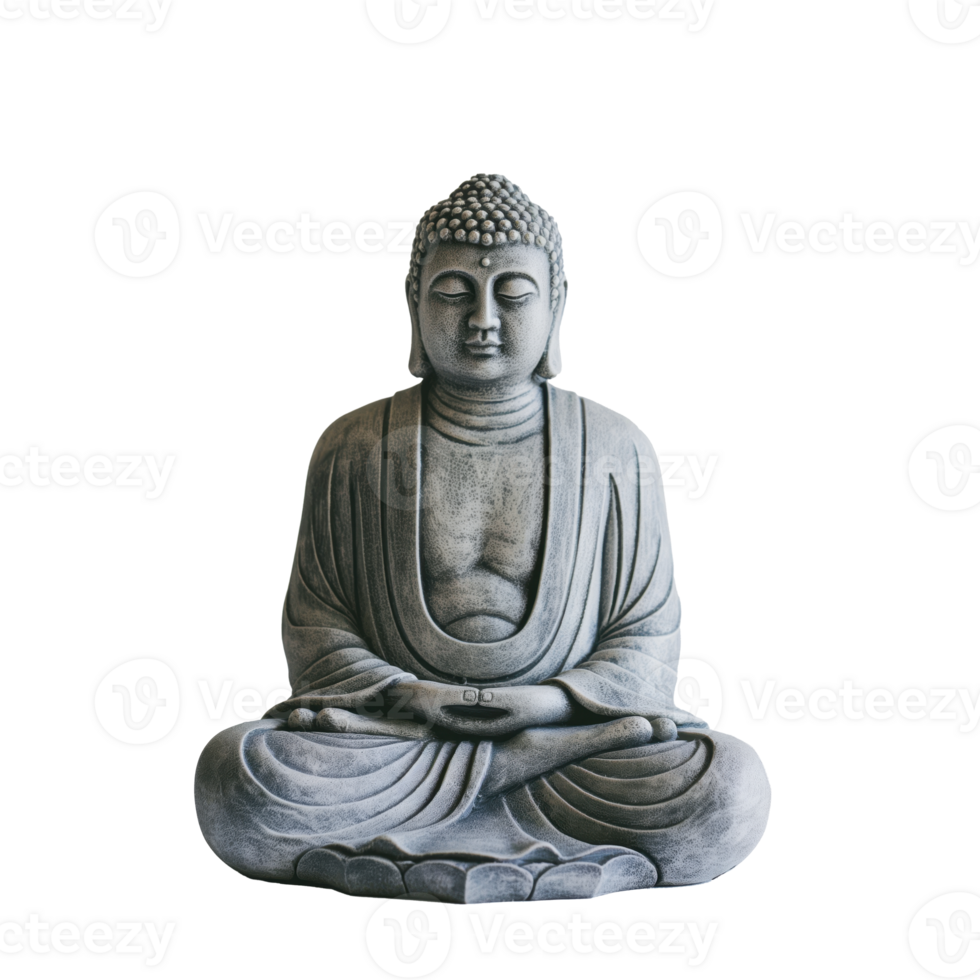 Serene Buddha Statue Tranquil Elegance on a Clear Canvas png