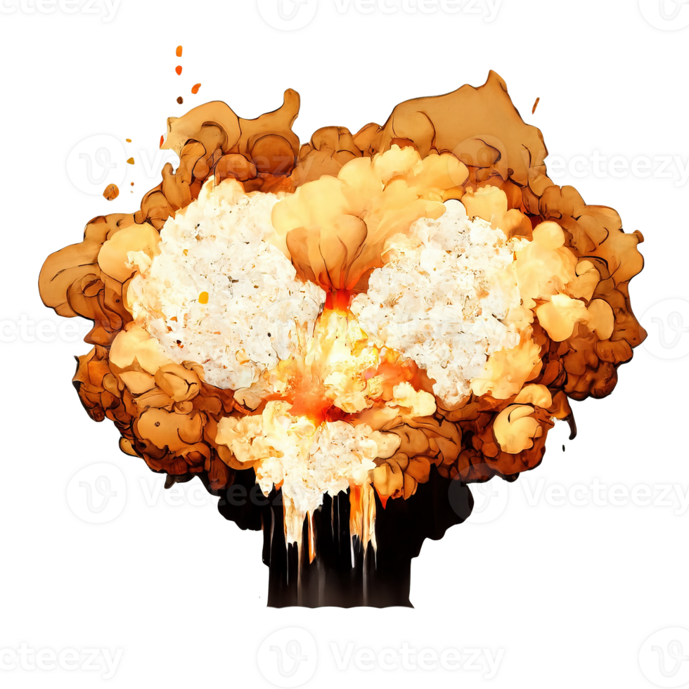 Vivid Cartoon Explosion - Transparent Background png