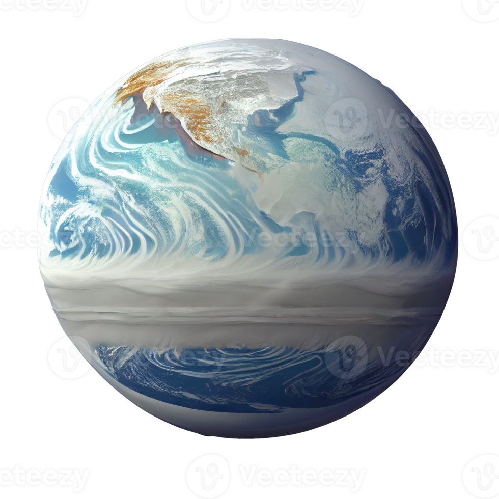 Stunning Realistic Earth with Transparent Background Captivating and Detailed Globe Illustration png