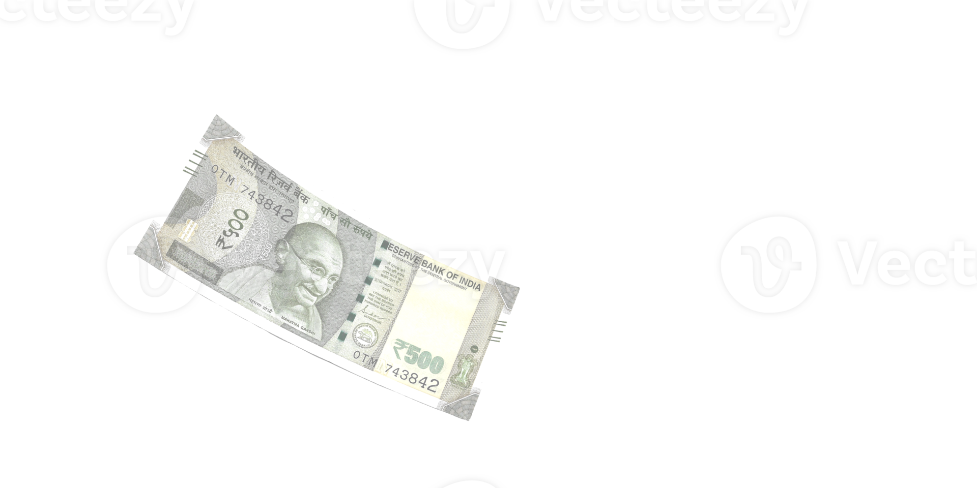 500 Indian rupees notes flying png