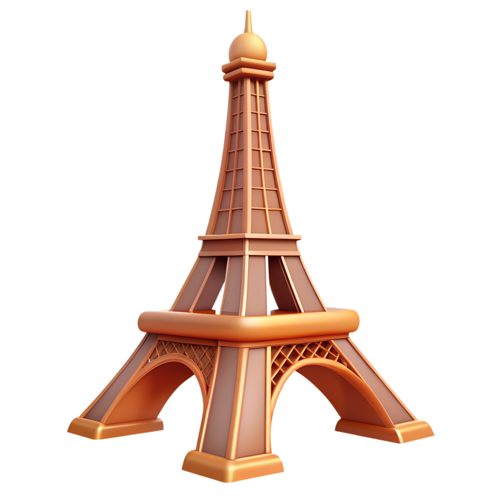 miniature Eiffel la tour 3d icône isolé sur le transparent Contexte png