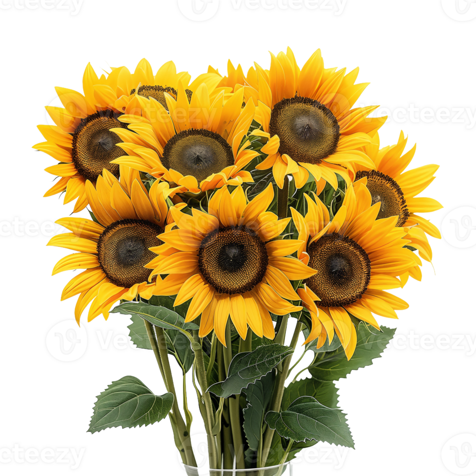 ein Vase gefüllt mit Sonnenblumen 49693545 PNG