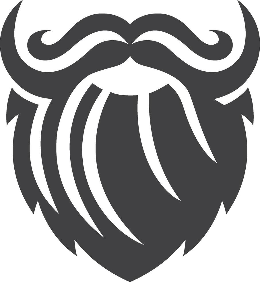 a beard with a mustache and mustache icon vector