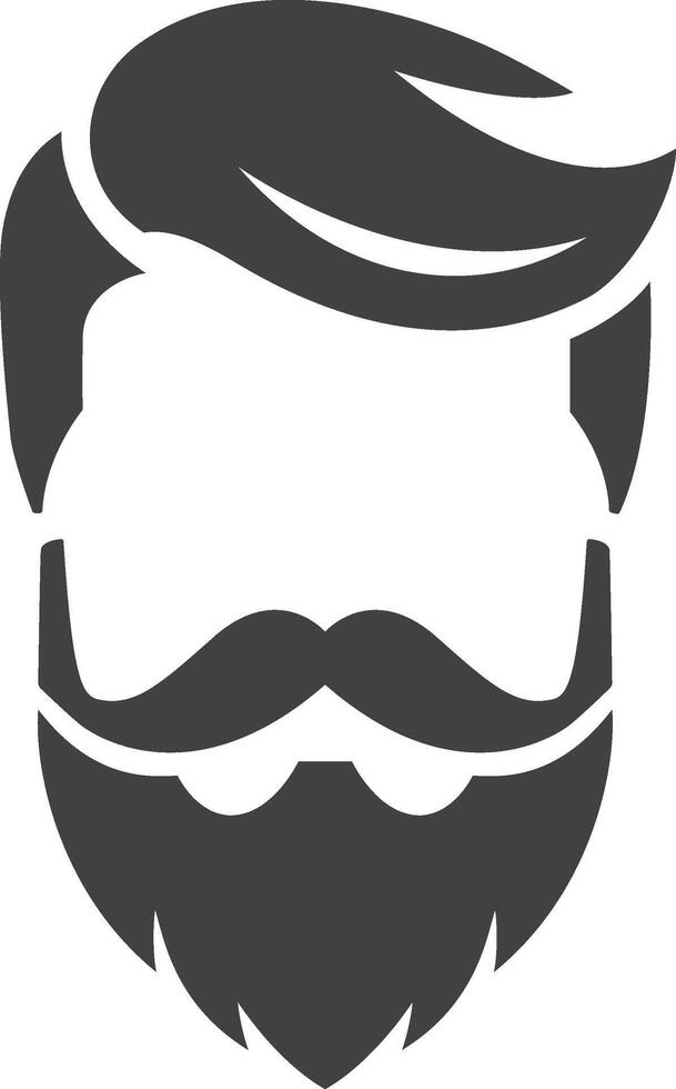 a man with a beard and mustache on a white background vector