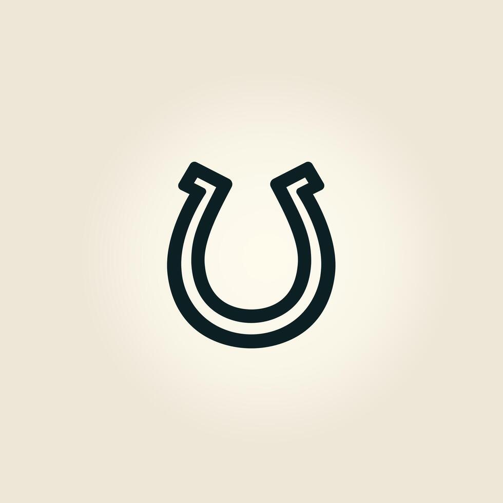 a horseshoe icon on a white background vector