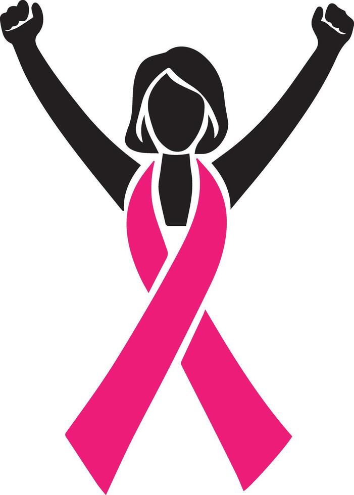 A breast cancer awareness day design created for multipurpose use. The design is smooth, clean, emotional, and versatile, making it perfect for women's logos, posters, t-shirt designs, and more vector