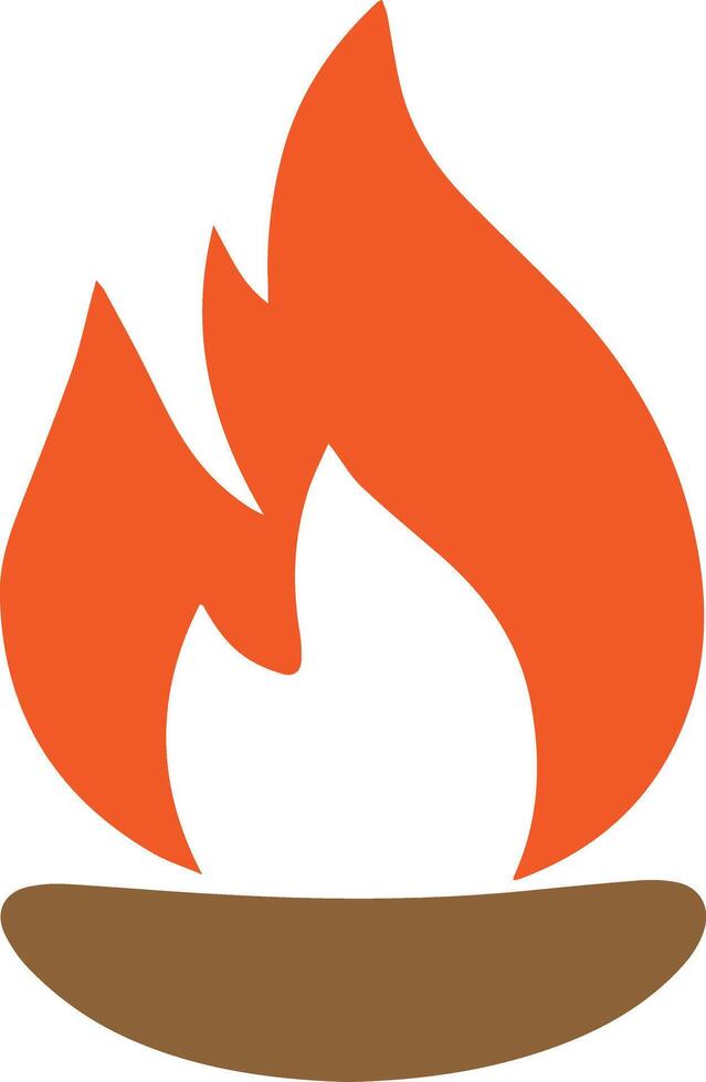 Fire icon designed for multipurpose use. Its clean, minimalistic design makes it versatile for various applications, including logos, icons, and graphic designs vector