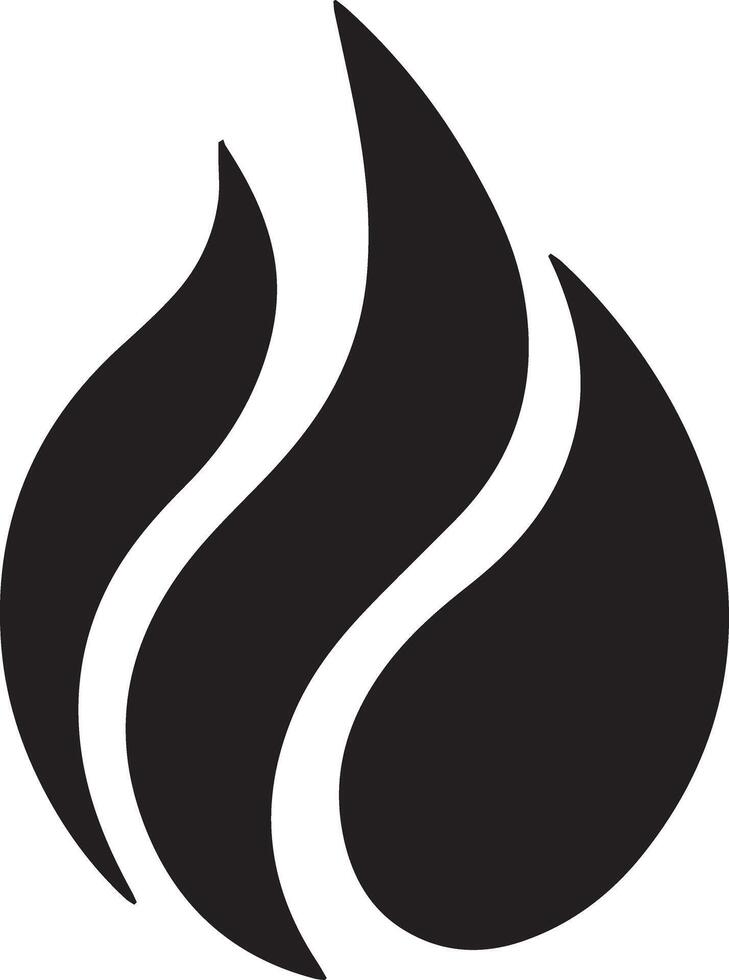 A solid color fire flame, designed for multipurpose use. Its clean, minimalistic design makes it versatile for various applications, including logos, icons, and graphic designs vector