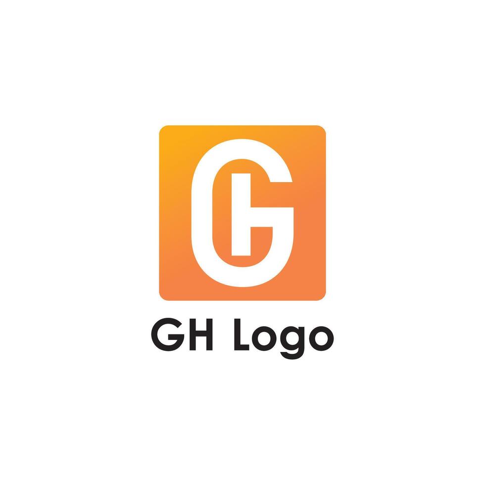 Letter type concept logo GH vector