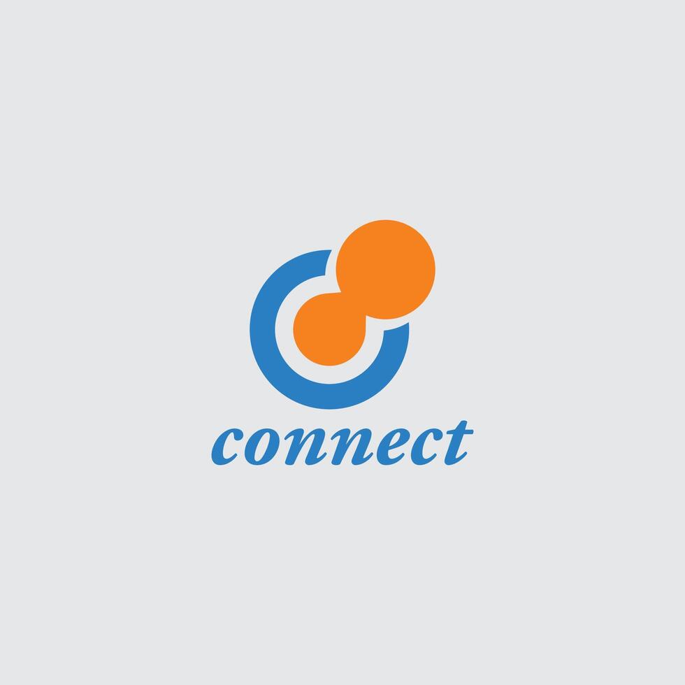 connect business logo vector