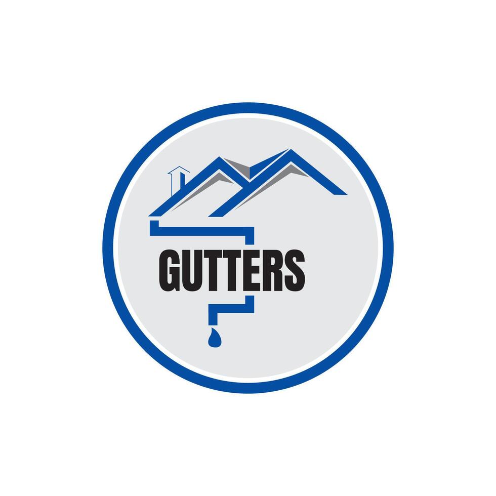 Gutters Home Repair Service Logo vector