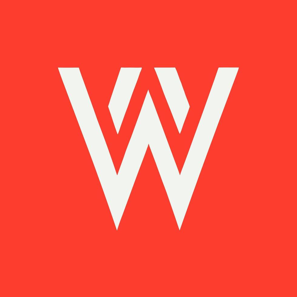 W red background Logo for your Business vector
