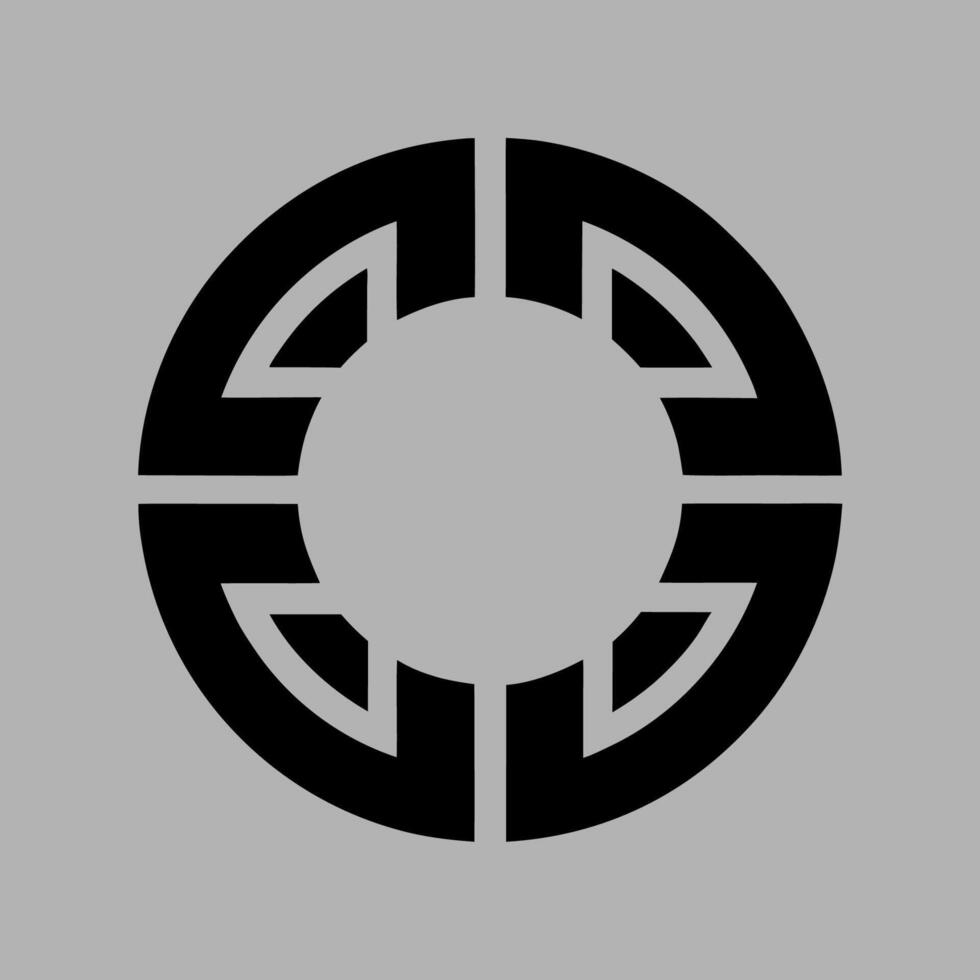 Grey Circle Logo for your Business vector
