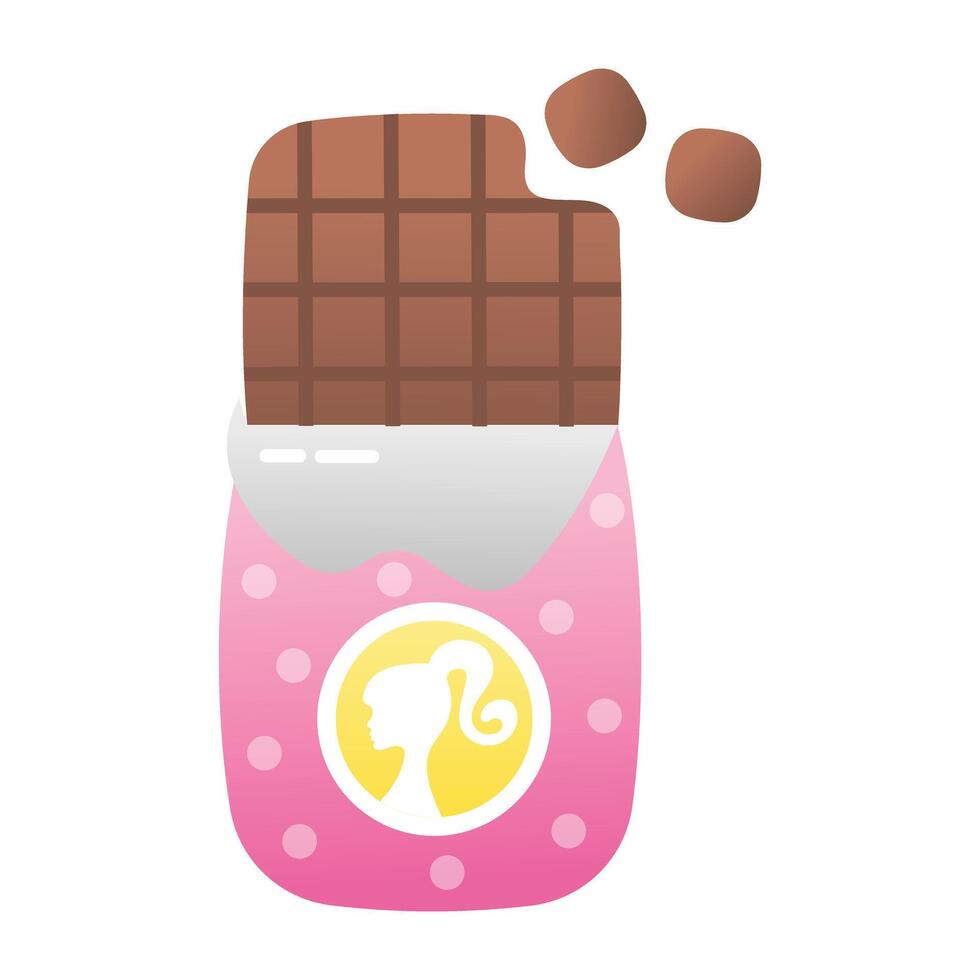 An icon of chocolate in flat style vector