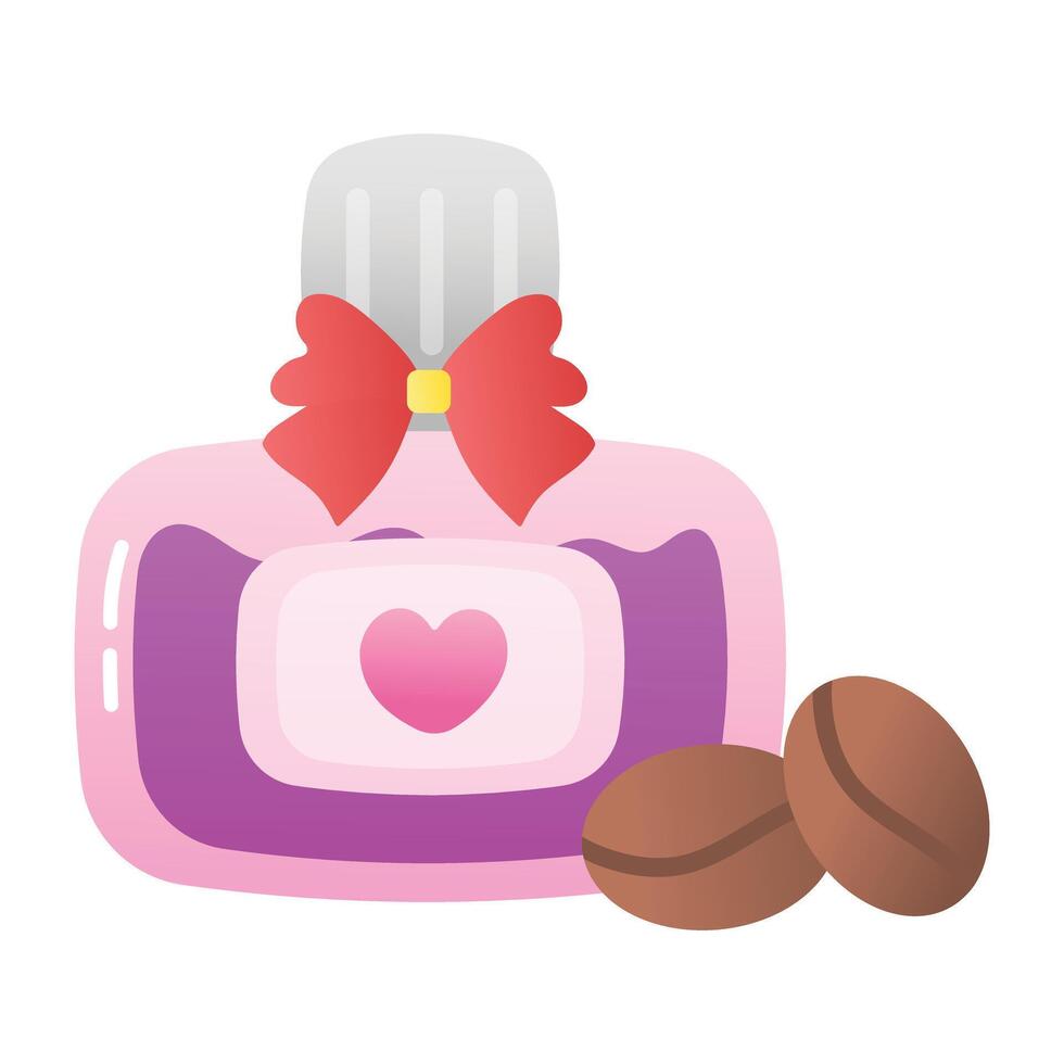 An icon of perfume in flat style vector