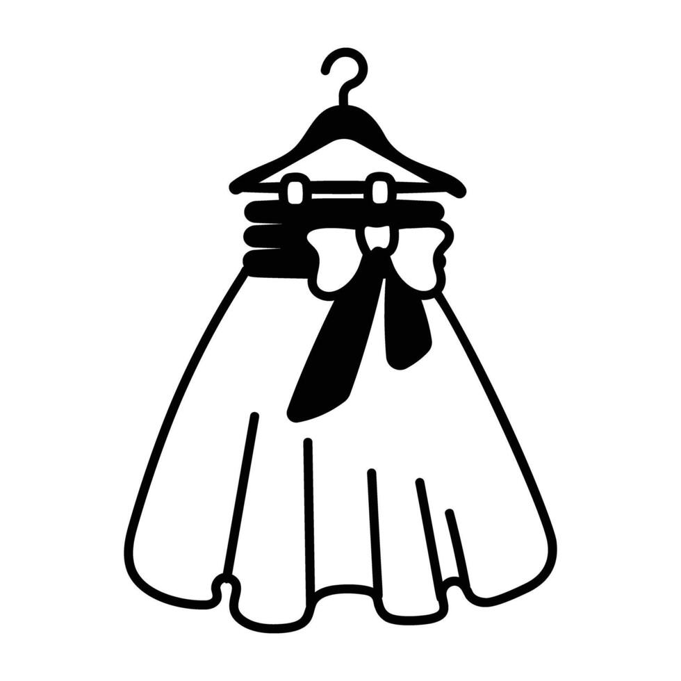 Mini frock icon in glyph style vector