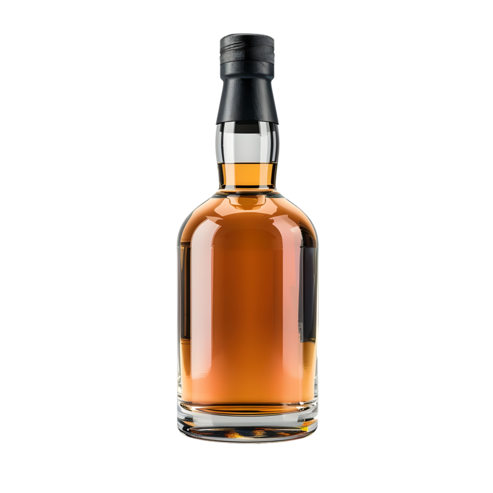 Whiskey bottle on transparent background png