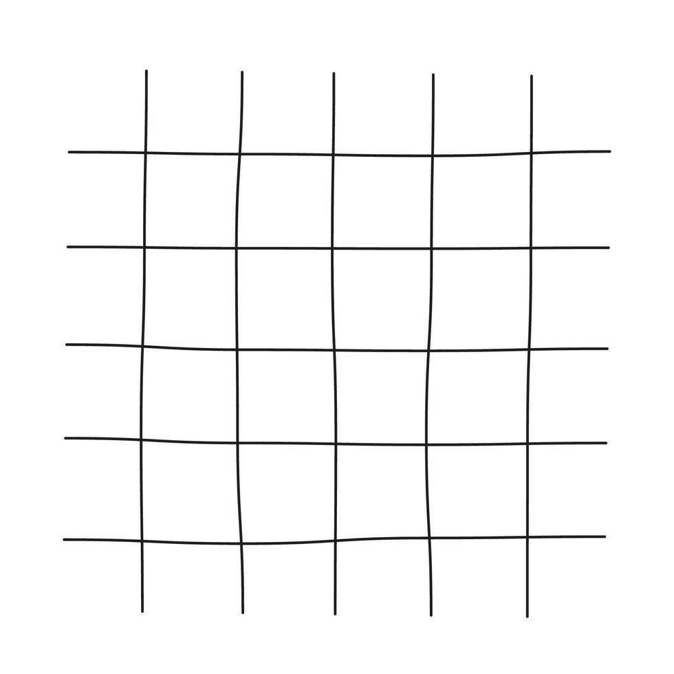 Hand drawn grid, black crossing lines design element. illustration vector