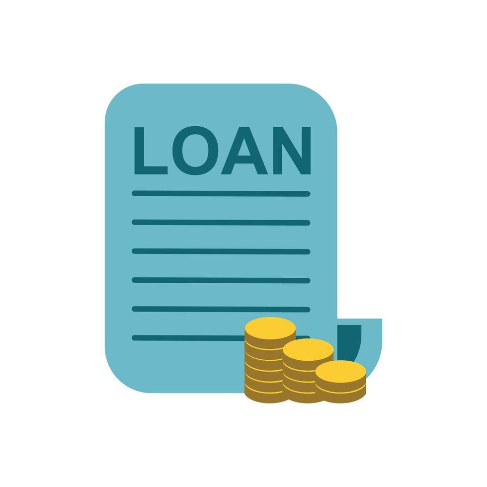 loan concept design, Design illustration eps10 graphic over white background. Graphic design elements illustrating wealth, finance, money and economic isolated on a white vector